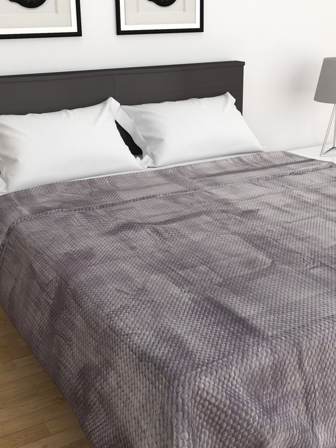 Home Centre Grey Summer 210 GSM Double Bed Quilt Price in India