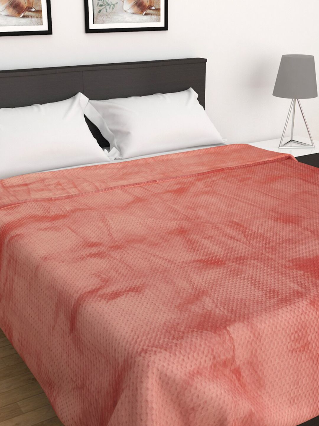 Home Centre Peach-Coloured Summer 210 GSM Double Bed Quilt Price in India