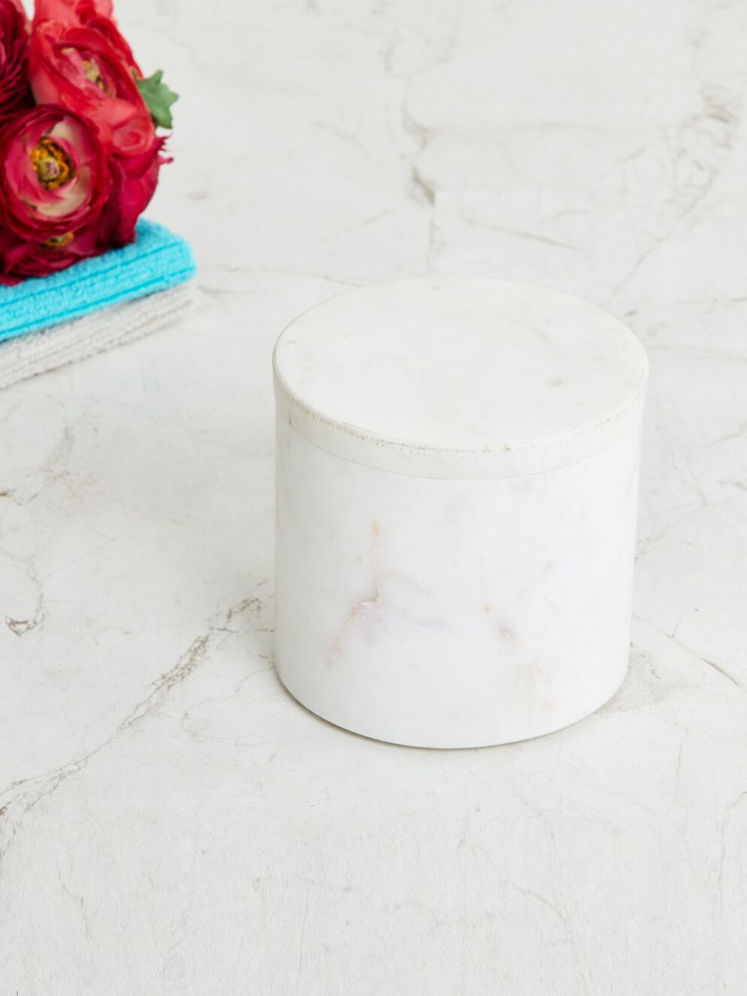 Home Centre Panama Gerber White Marble Cotton Jar Price in India
