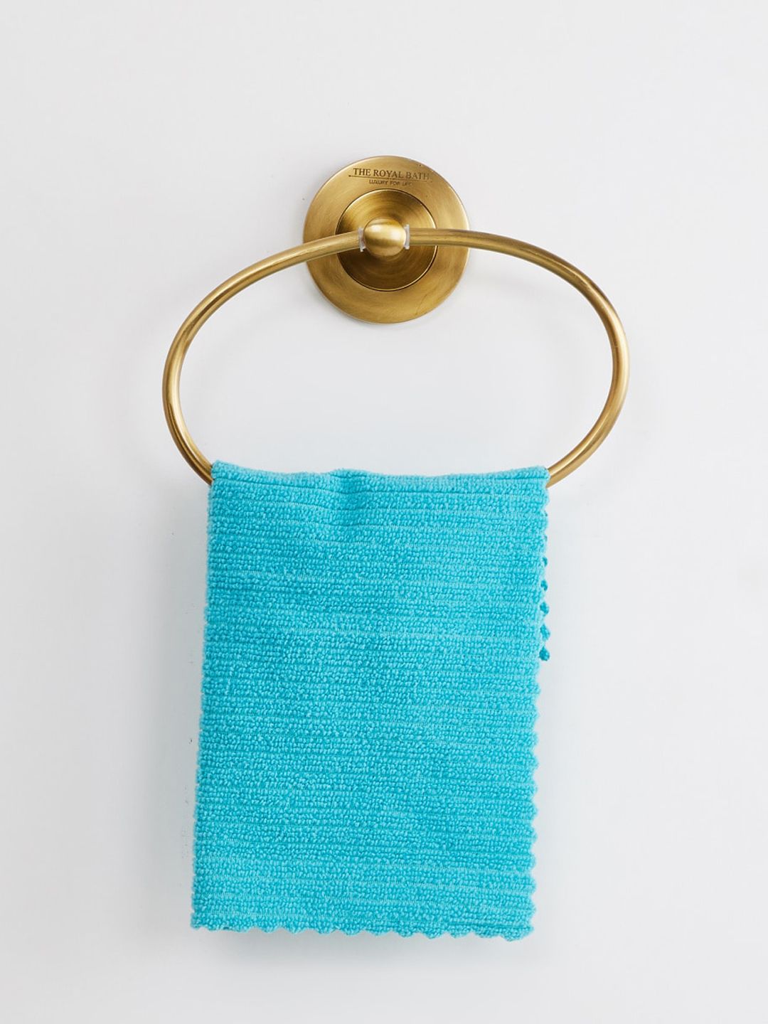 Home Centre Roselli Yellow Stainless Steel Towel Ring