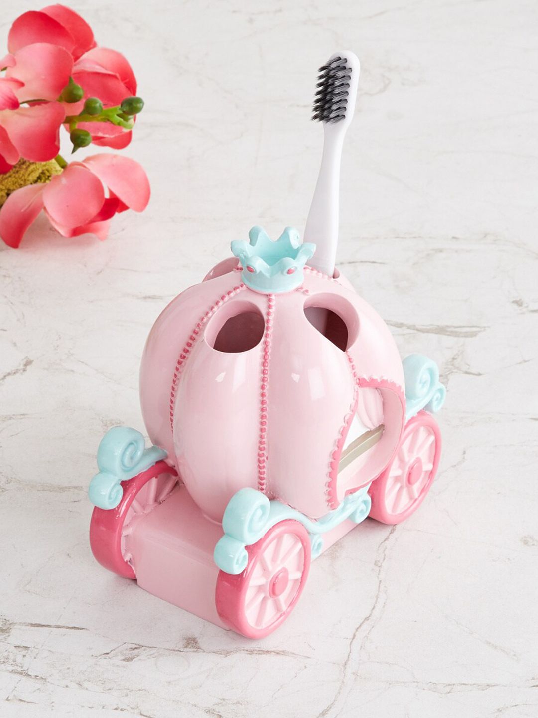 Home Centre Pink & Blue Polyresin Toothbrush Holder Price in India