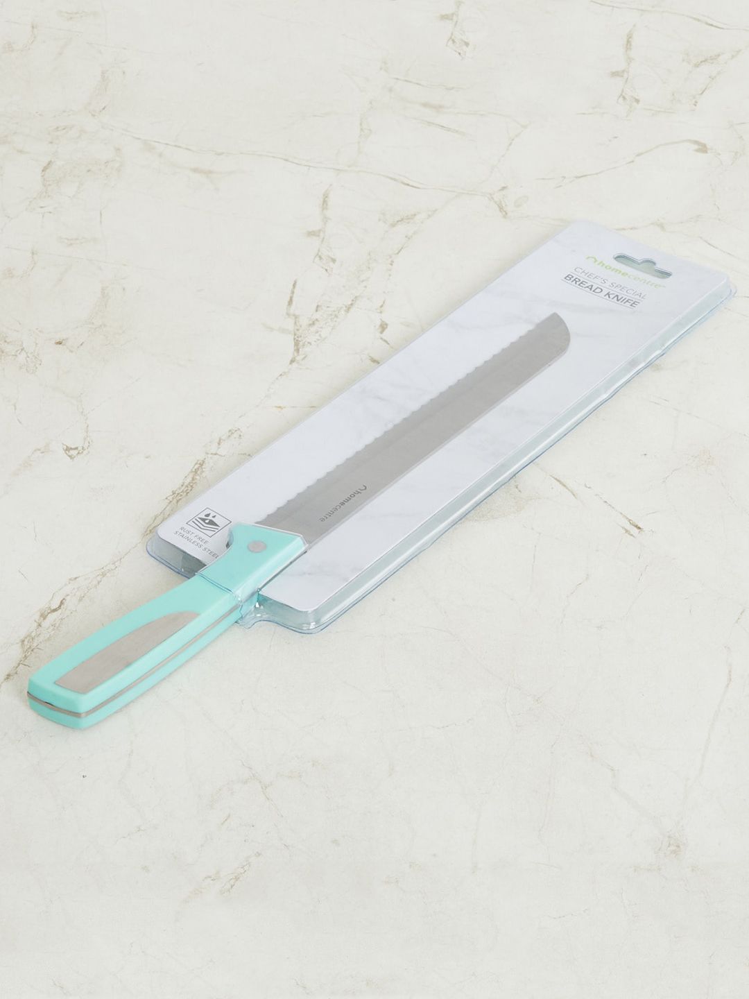 Home Centre Sea-Green & Silver-Toned Solid Stainless Steel Bread Knife Price in India