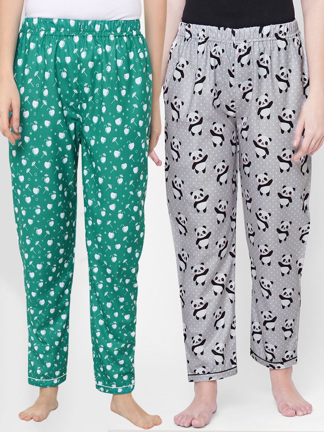 FashionRack Pack of 2 Women Printed Lounge Pants Price in India