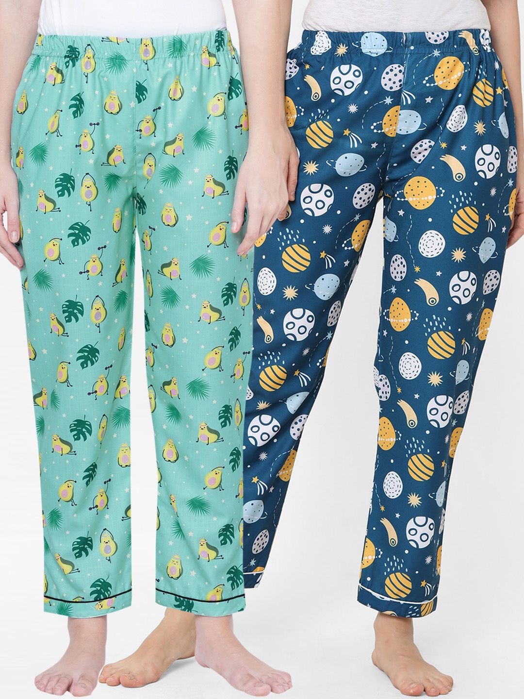 FashionRack Pack of 2 Women Printed Lounge Pants Price in India