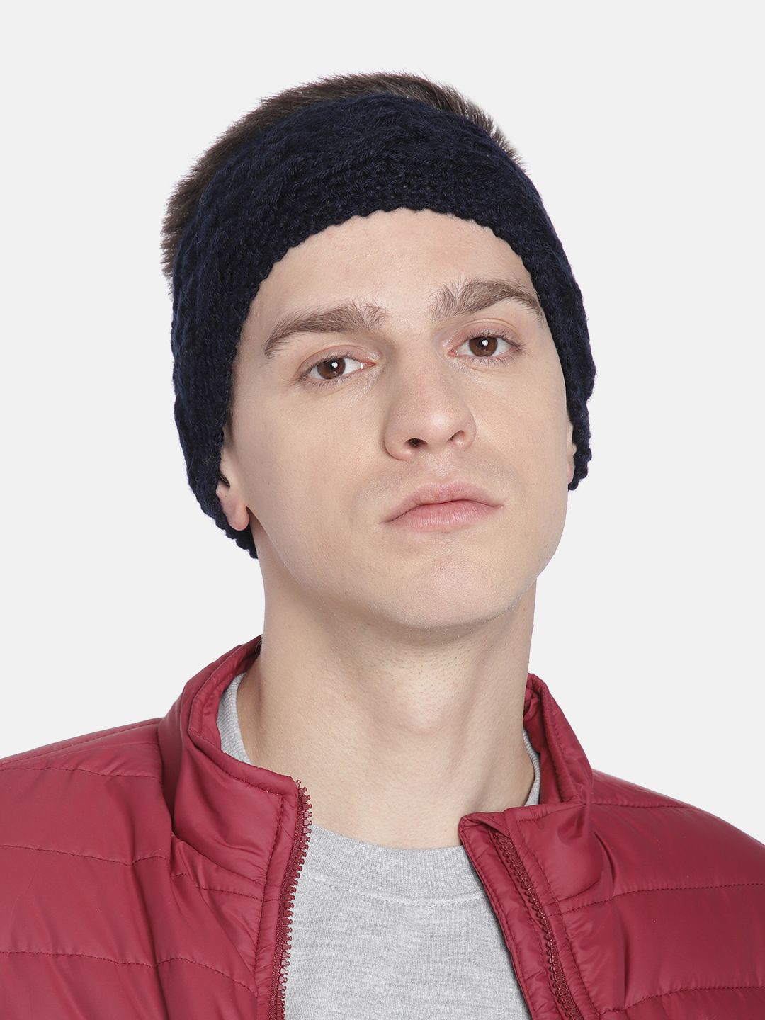 Magic Needles Unisex Navy Blue Criss Cross Headband