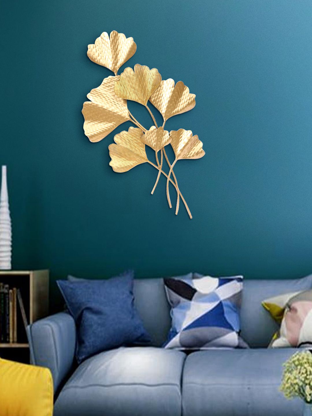 Aapno Rajasthan Resplendent Golden Anam Leaf Wall Decor Price in India