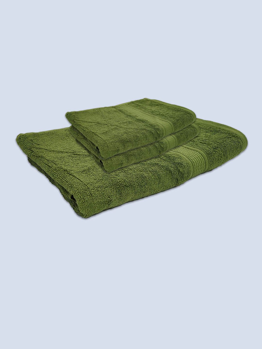 Livpure Smart Set Of 3 Green Solid 500 GSM Pure Cotton Towels Set Price in India