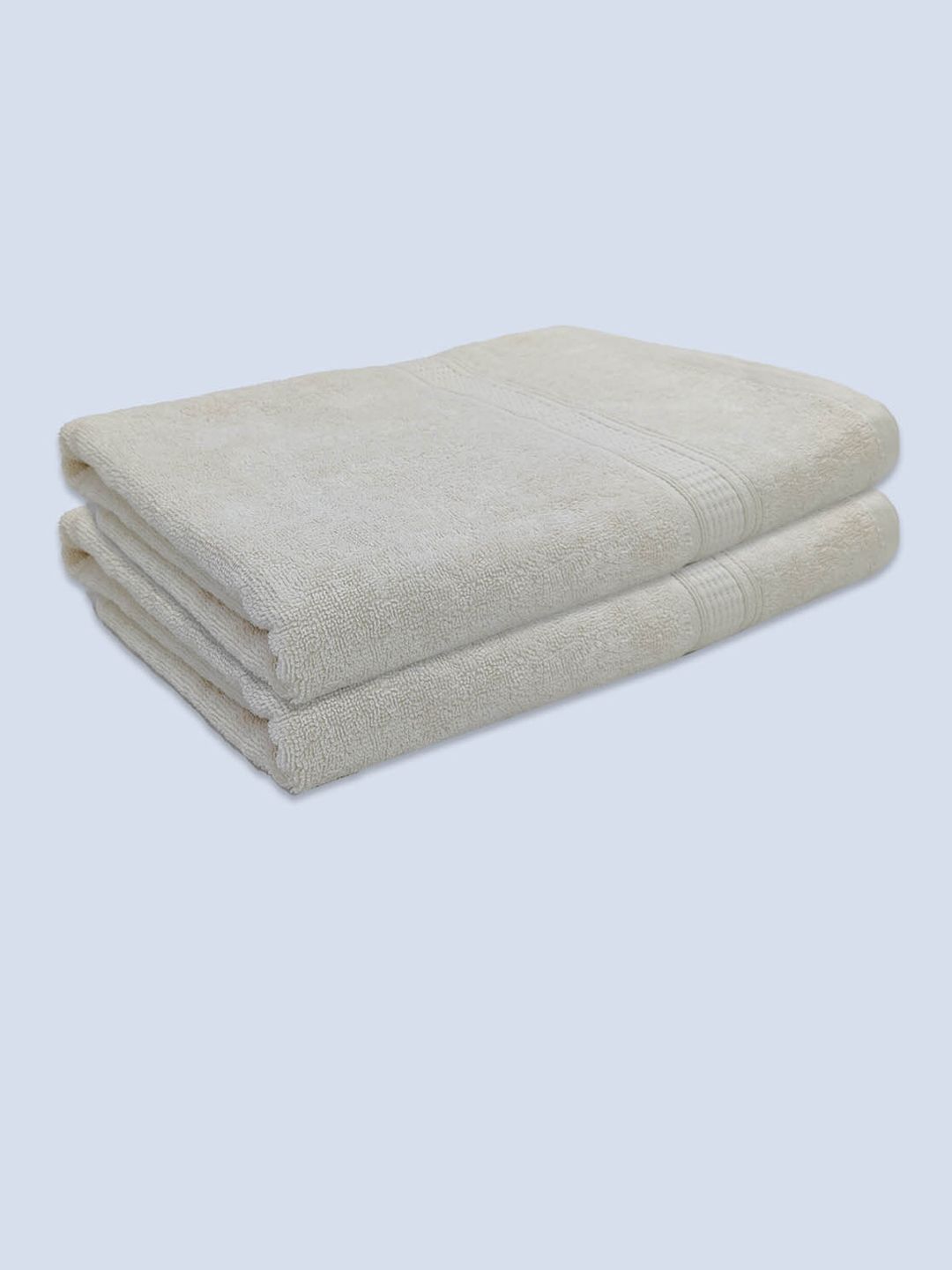 Livpure Smart Ivory White Solid 500 GSM Bath Towel Price in India