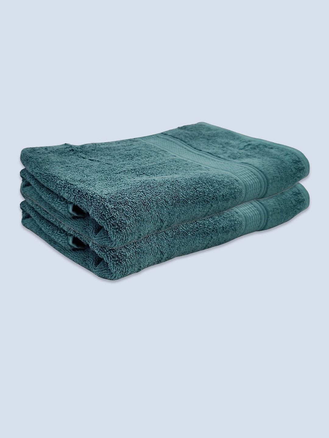 Livpure Smart Set of 2 Green Solid 500 GSM Bath Towels Price in India