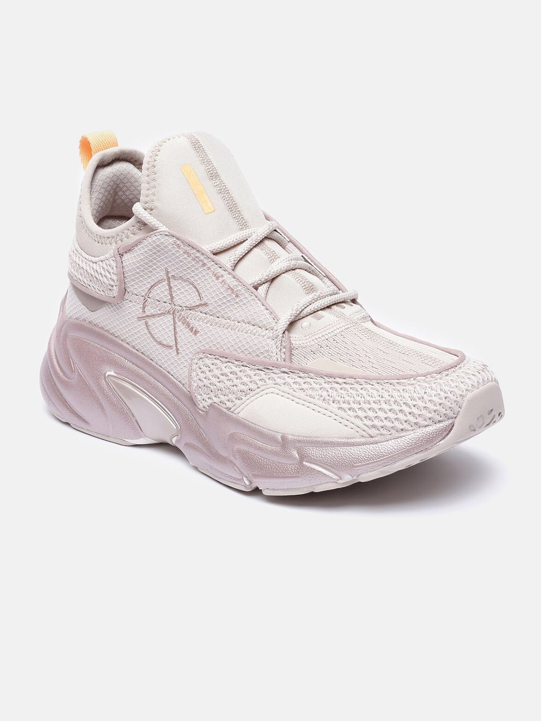 Xtep Women Pink & White Running Shoes Price in India