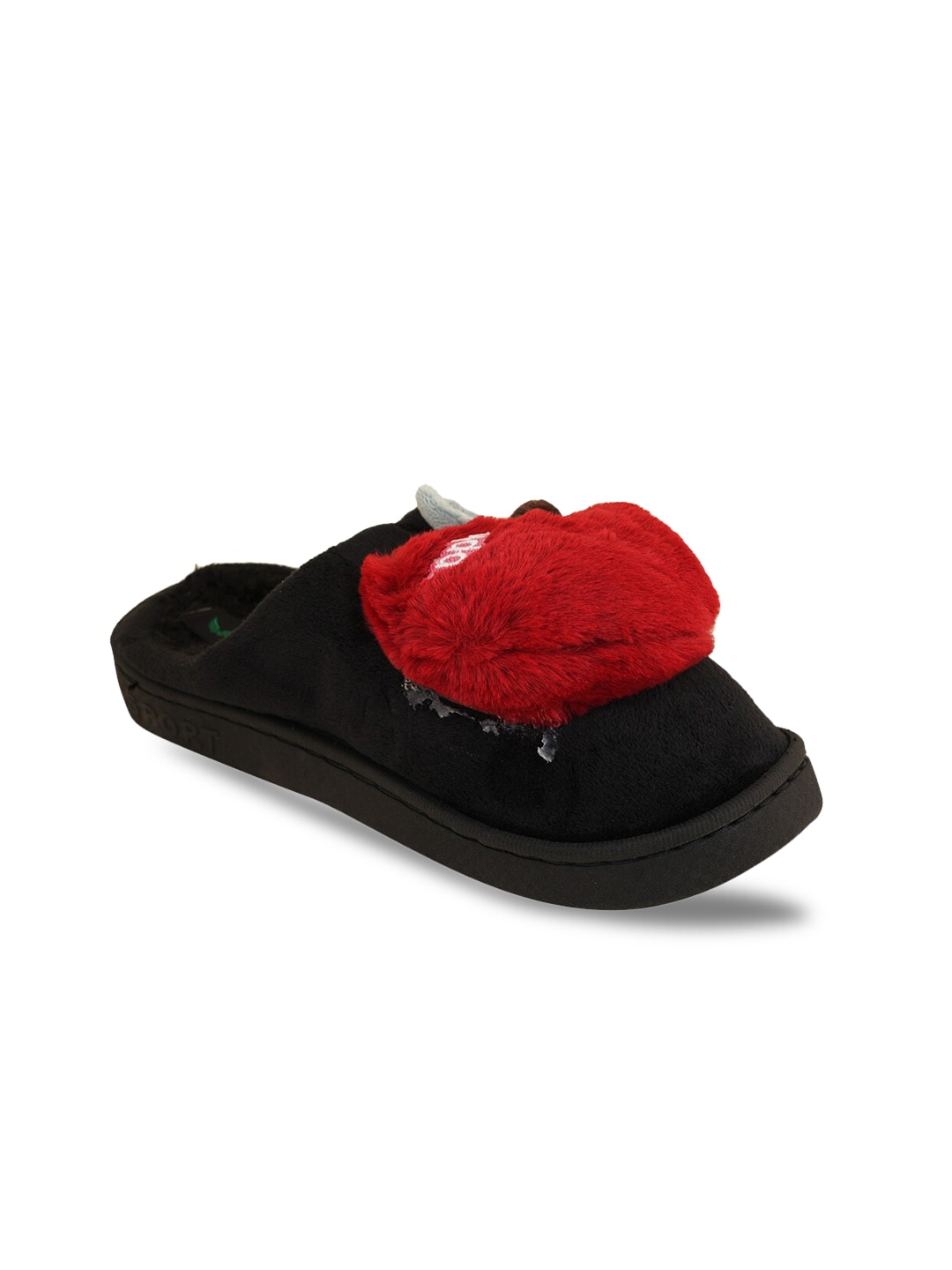 Walkfree Women Black & Red Room Slippers Price in India