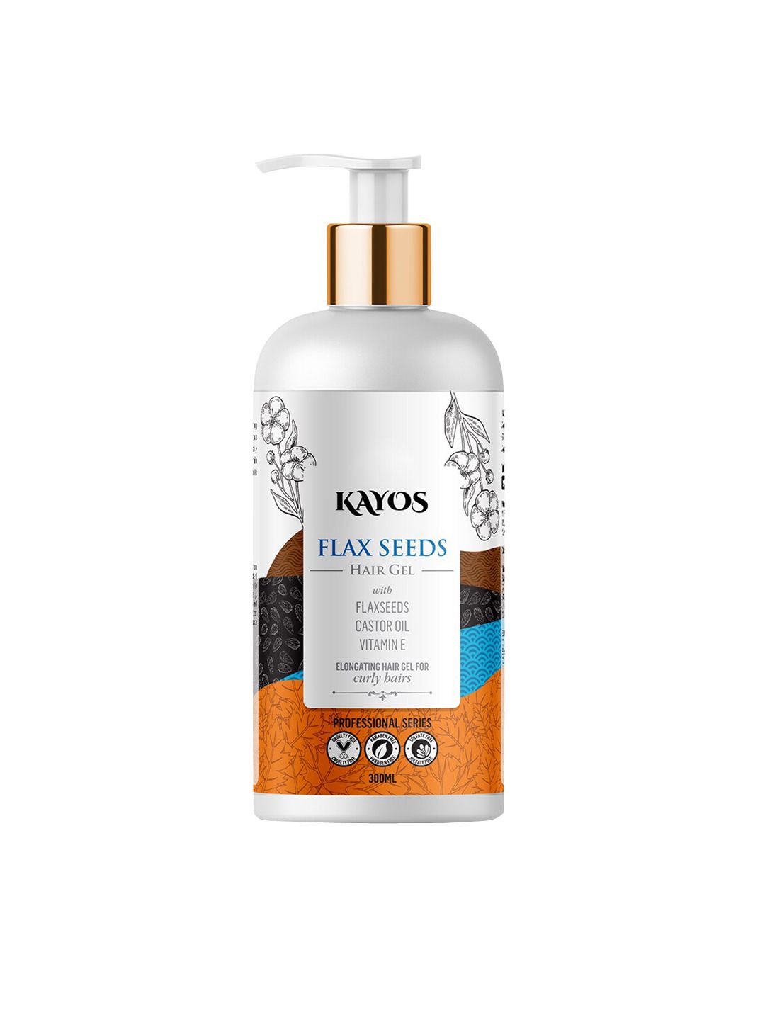 KAYOS Flaxseed Hair Gel For Curly Hair - 300 ml Price in India