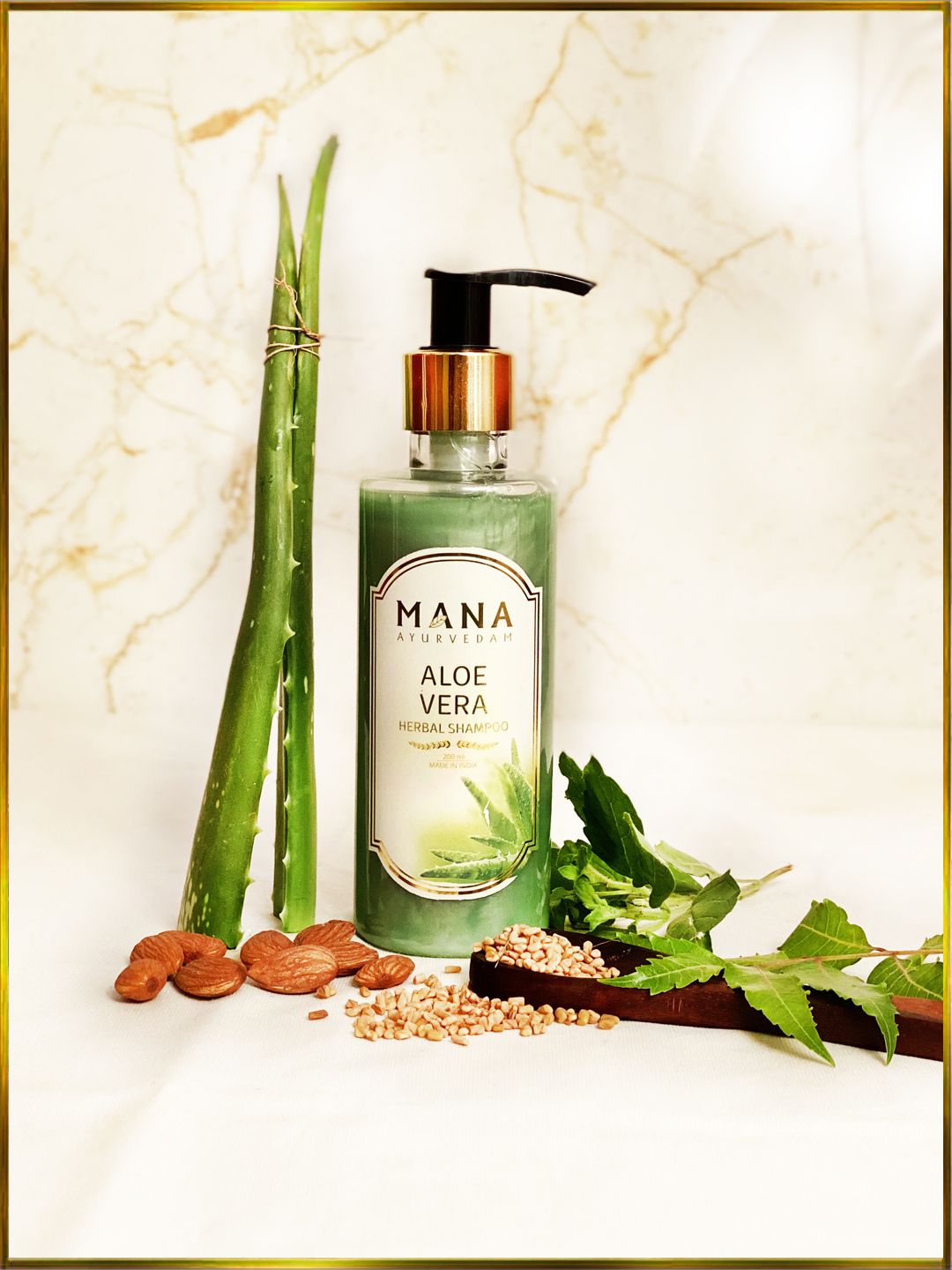 MANA AYURVEDAM Aloe Vera Herbal Shampoo for Hair Growth 200ml Price in India