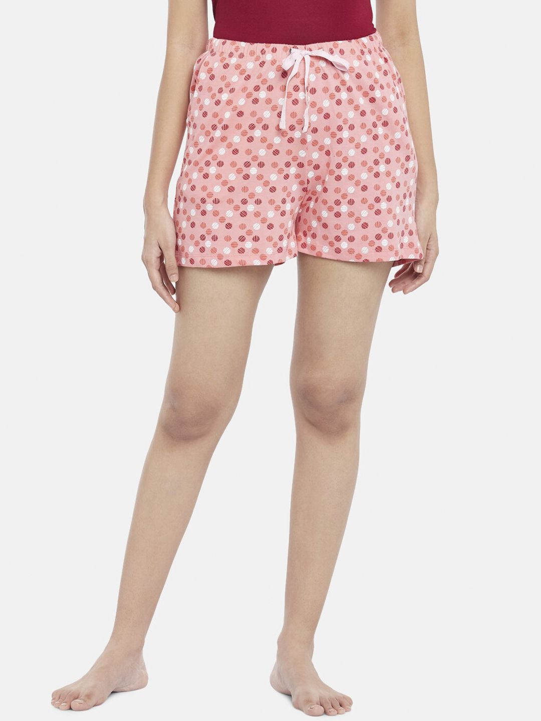 Dreamz by Pantaloons Women Coral Printed Lounge Shorts Price in India