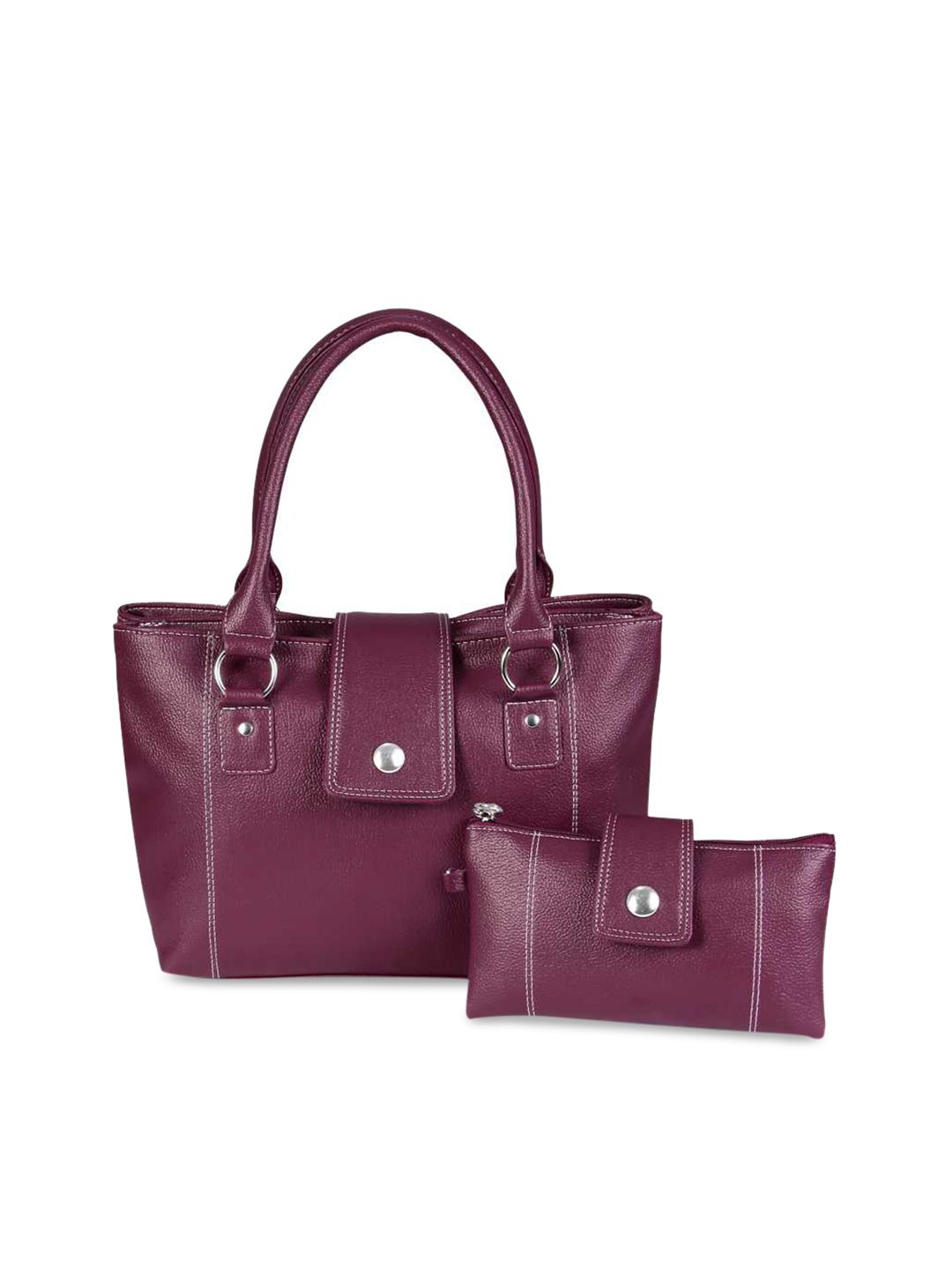 OsaiZ Maroon Textured Structured Shoulder Bag Price in India