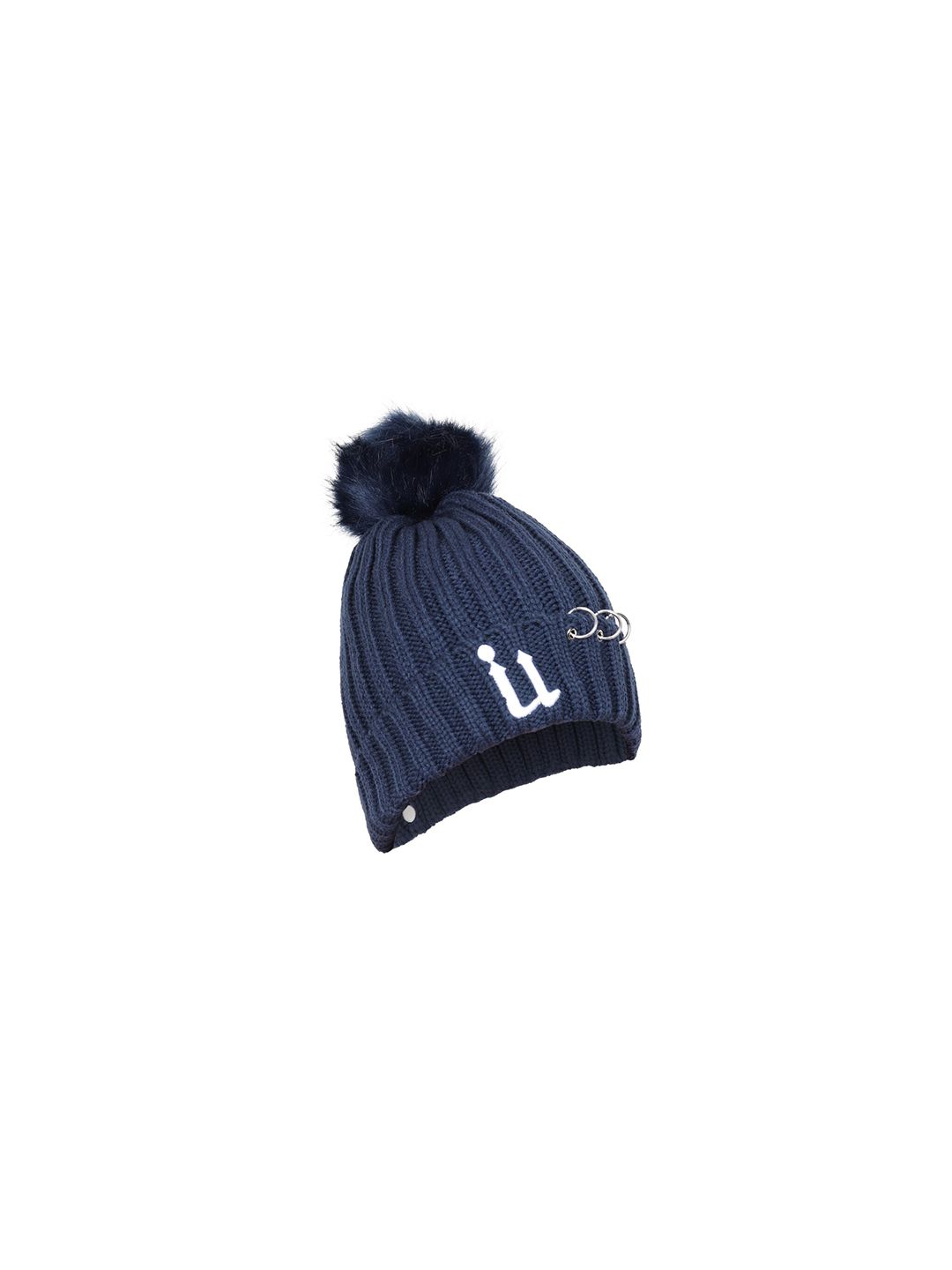iSWEVEN Unisex Blue & White Beanie Price in India