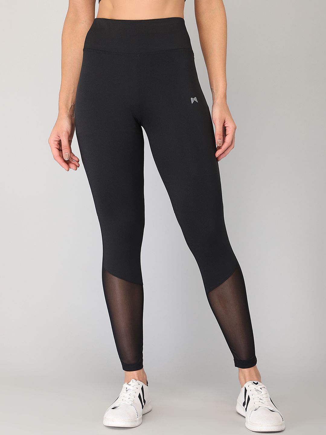 MUSCLE TORQUE Women Black Solid Skinny-Fit Ankle-Length Tights Price in India