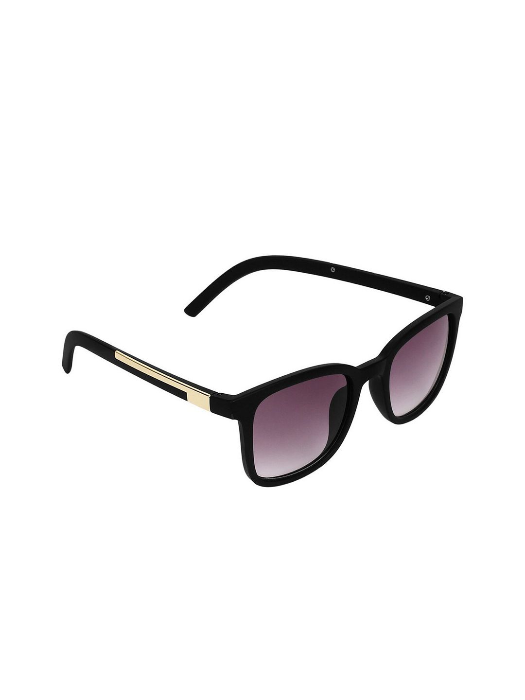 SIDEWOK Unisex Purple Lens & Black Sunglasses with UV Protected Lens SUN-01-GLD-PRPL