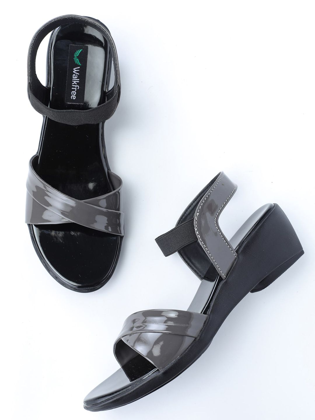 Walkfree Grey Wedge Sandals Price in India