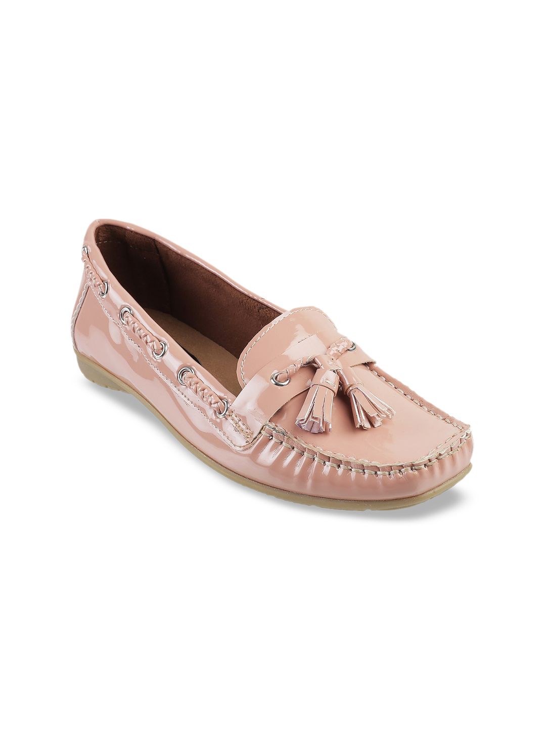 Catwalk Women Pink Solid Tassel Loafers Price in India