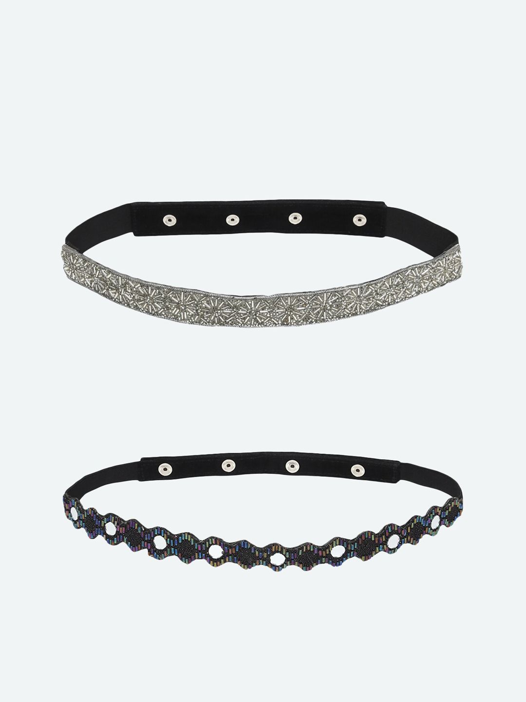 DEEBACO Women Set of 2 Multi Embellished Belts Price in India