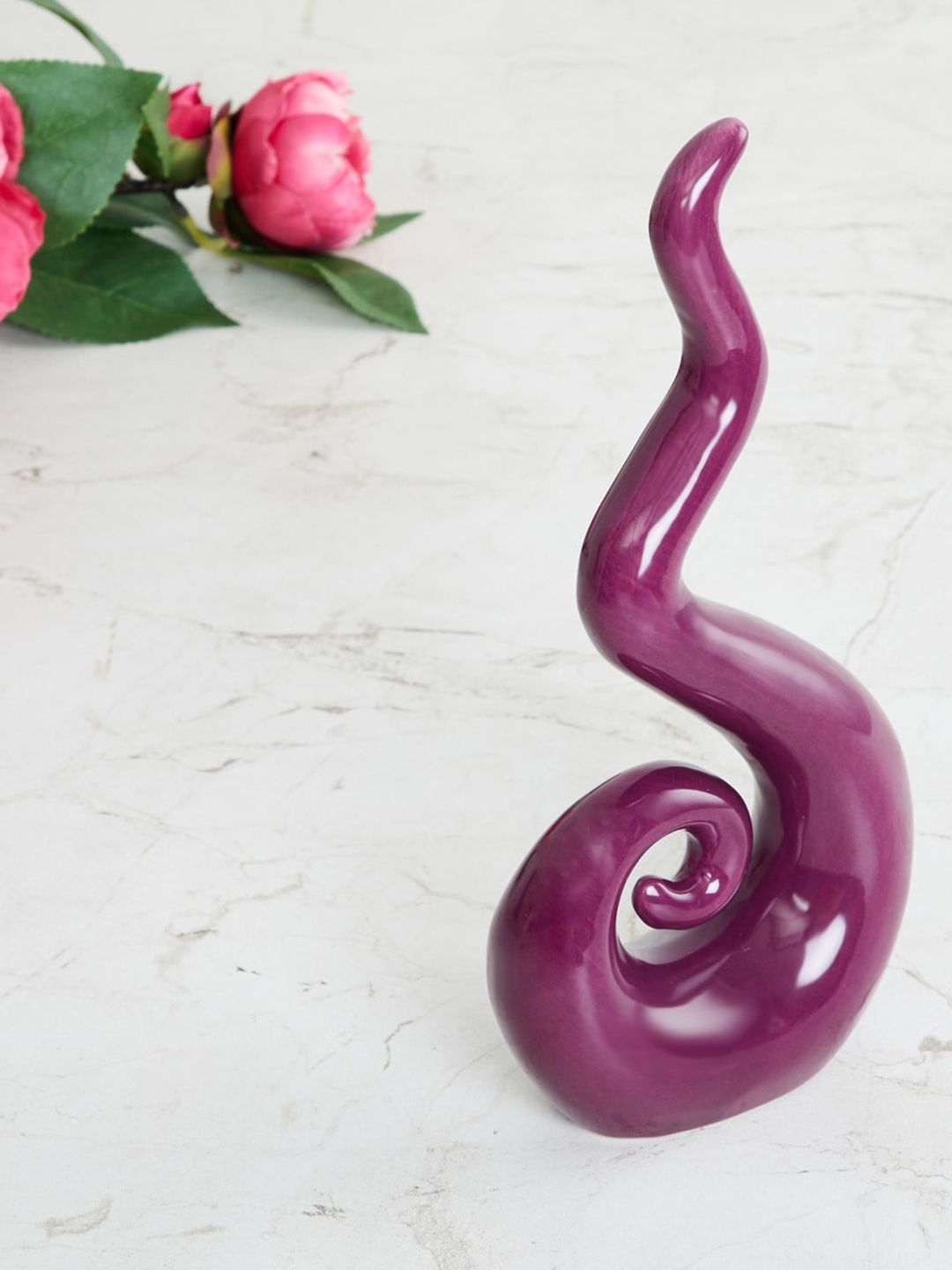 Home Centre Purple Solid Ceramic Abstract Figurine Price in India