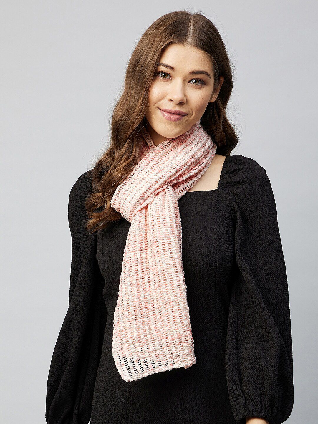 Athena Women Peach-Coloured Scarf Price in India