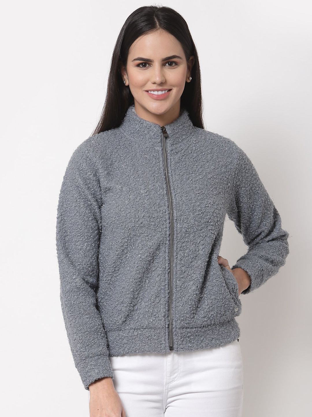Juelle Women Grey Sweatshirt Price in India