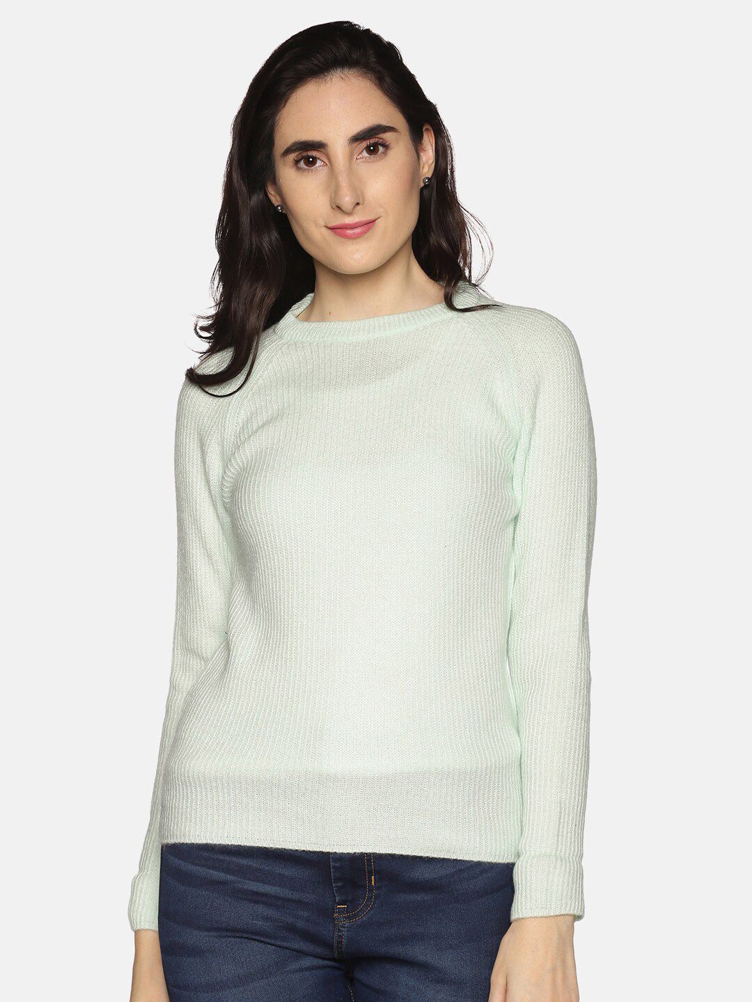 DAiSY Women Green Regular Fit Pullover Price in India