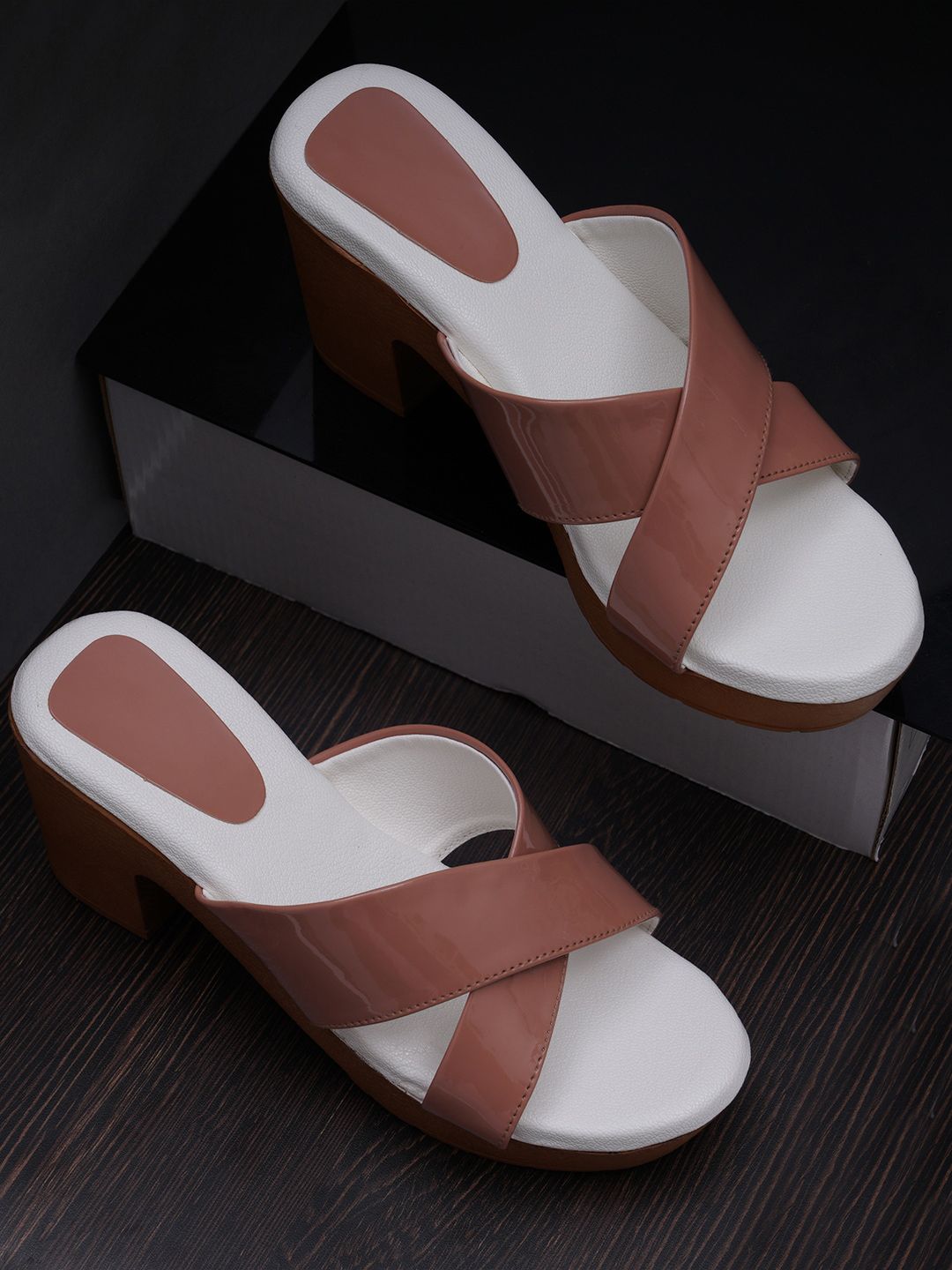 Misto Peach-Coloured Comfort Sandals Price in India
