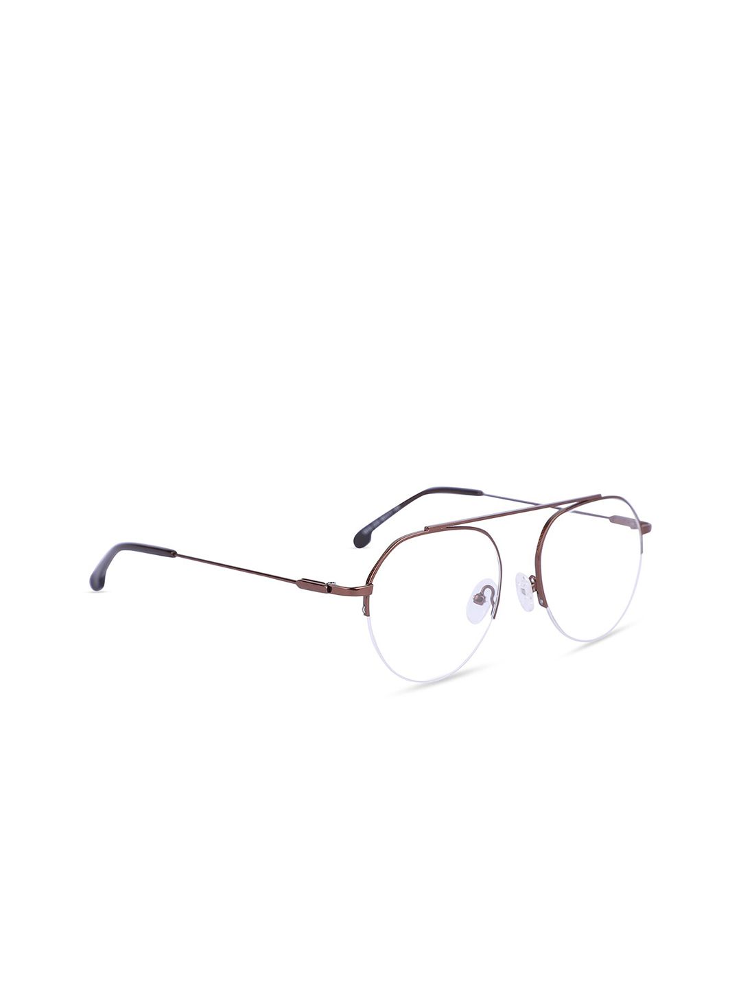 MARC LOUIS Unisex Brown Full Rim Round Frames Price in India