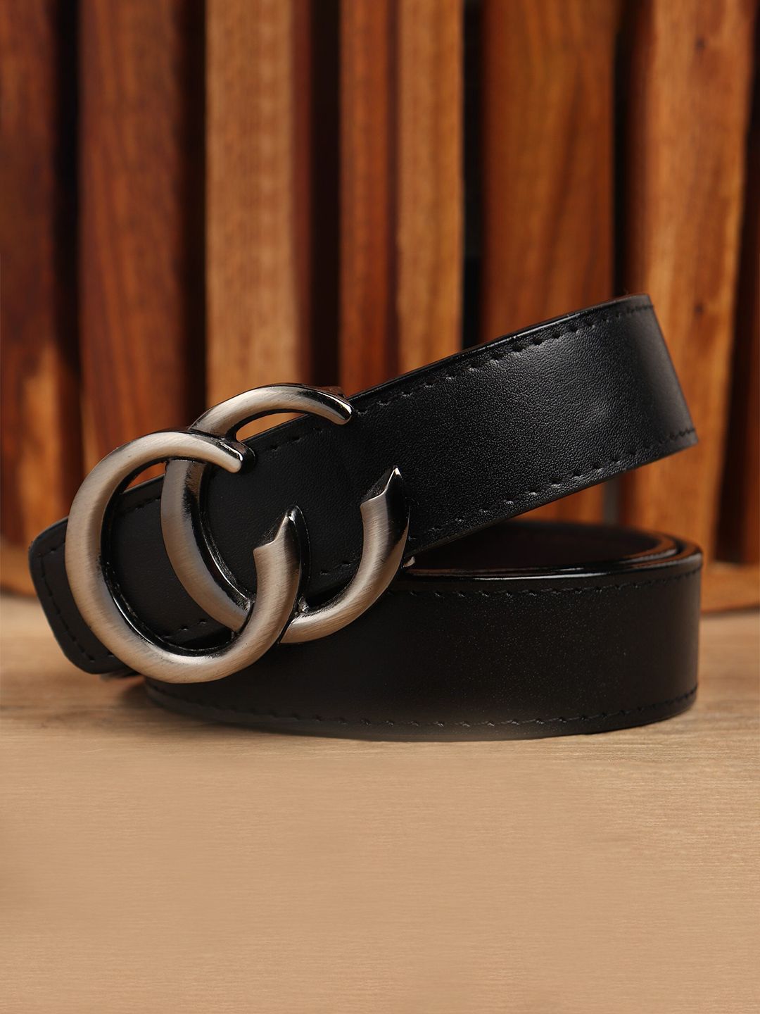 Kastner Women Black Woven Design Artificial Leather Belt Price in India