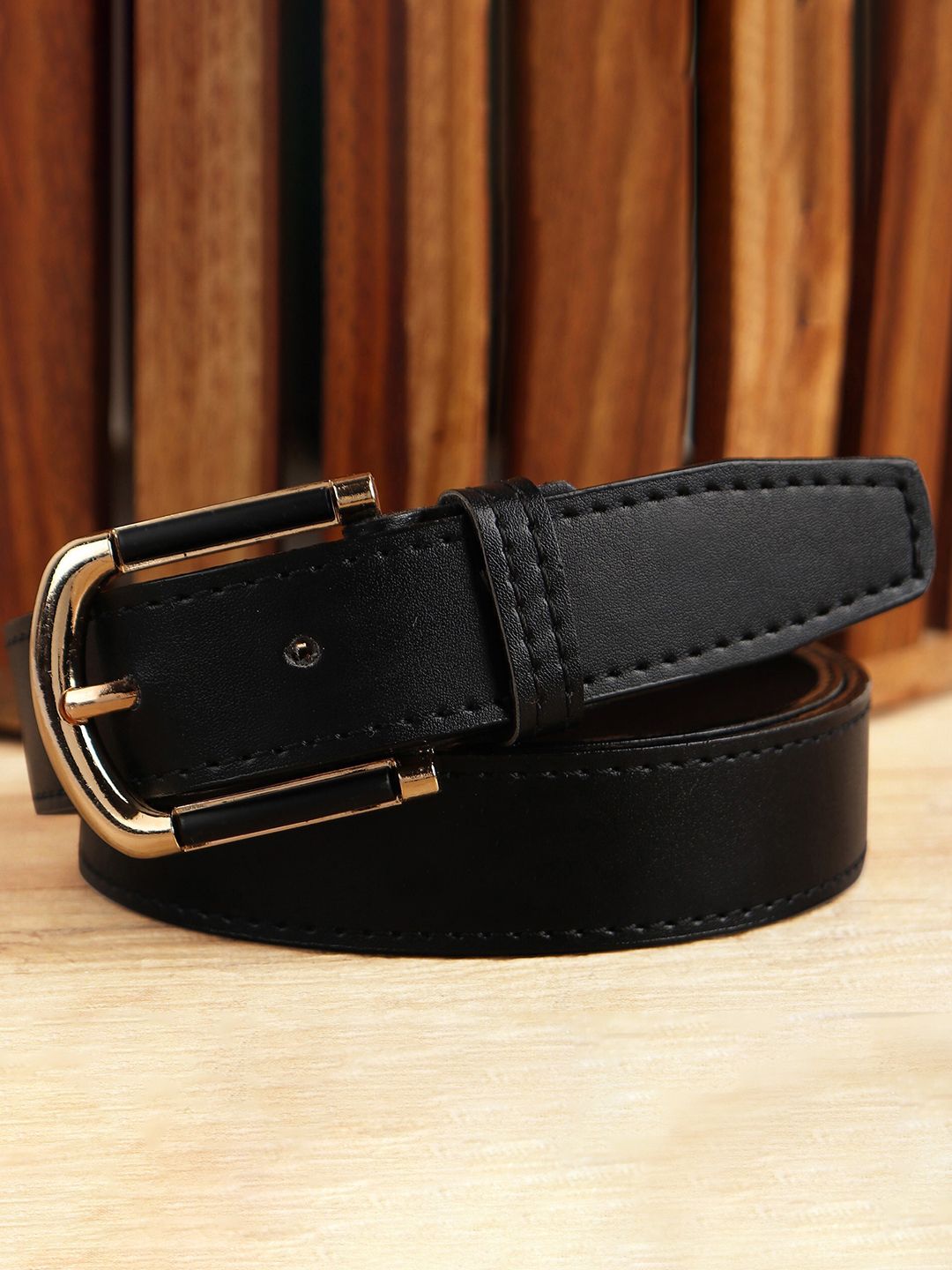 Kastner Women Black Solid Slim Belt Price in India