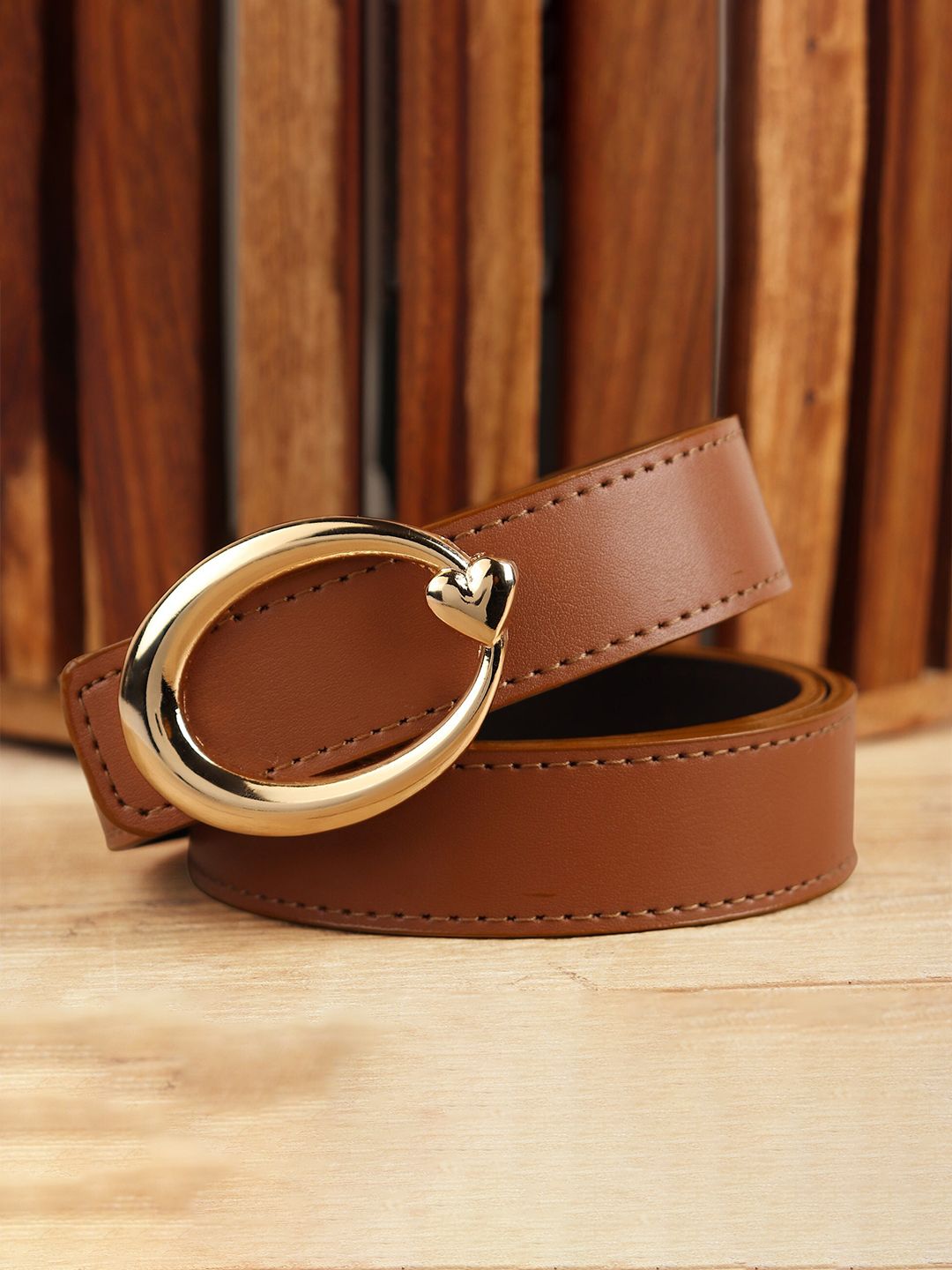 Kastner Women Tan Artificial Leather Belt Price in India