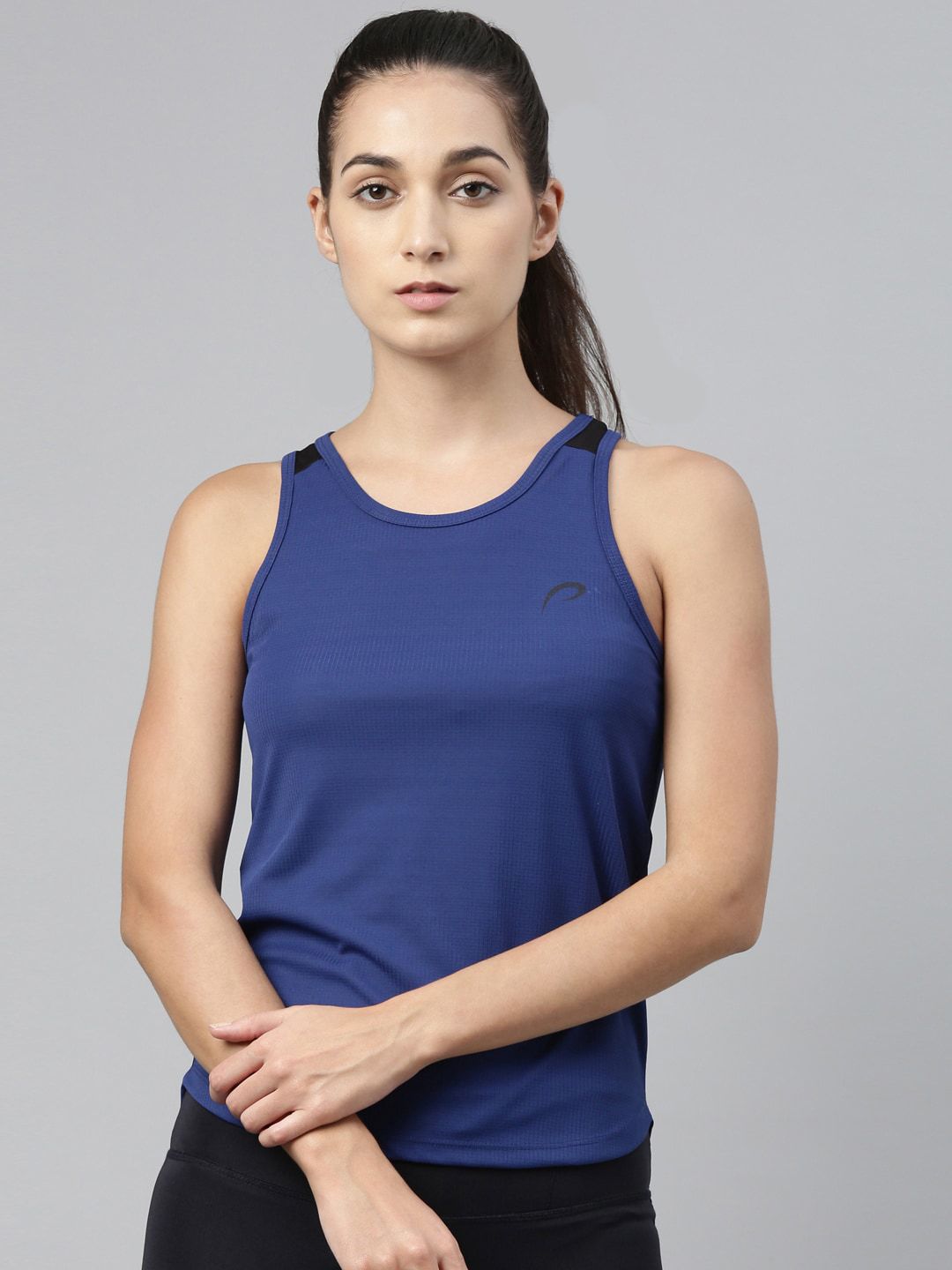 Proline Women Blue Slim Fit T-shirt Price in India