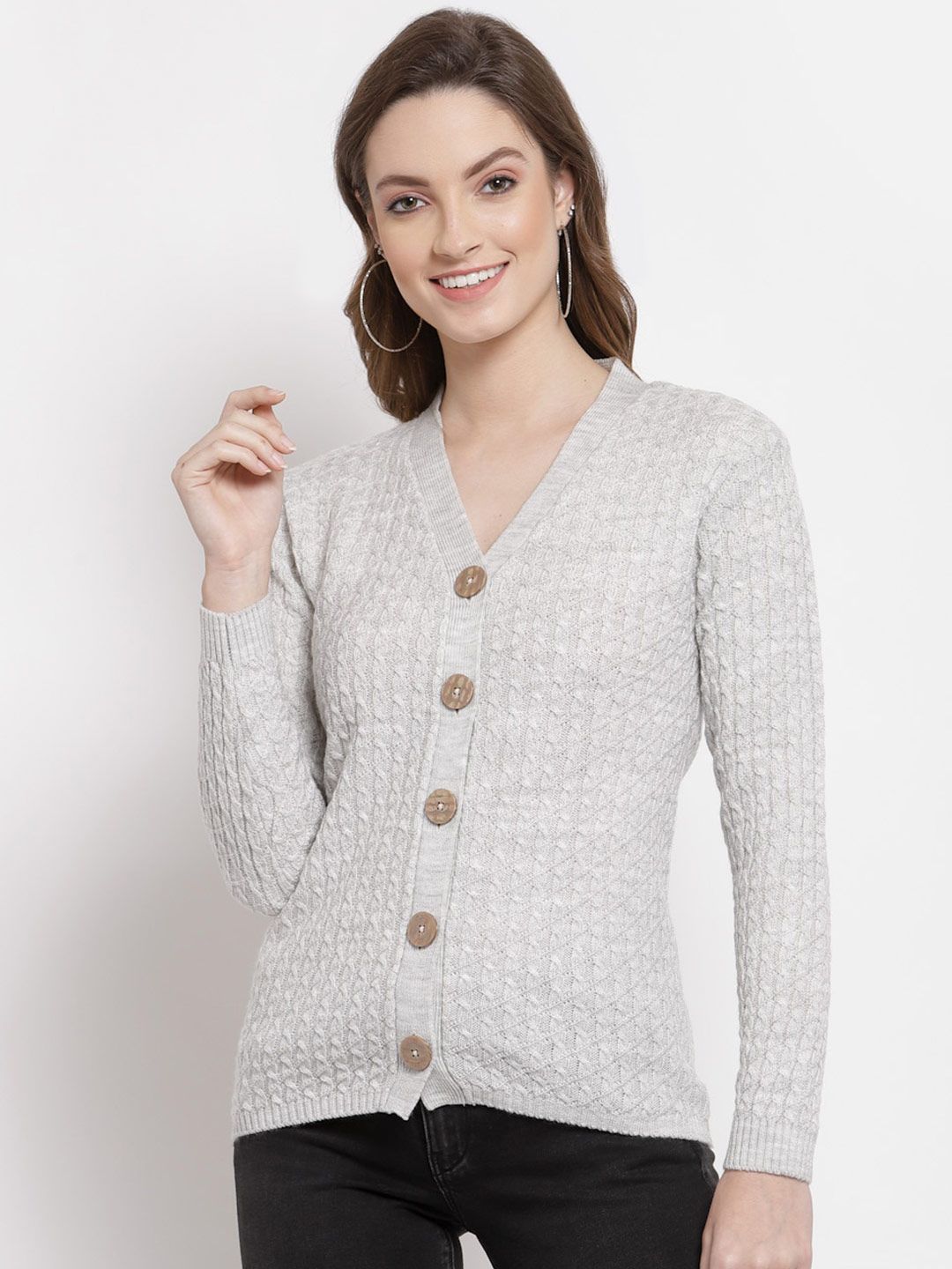 Kalt Women Grey Cardigan Price in India