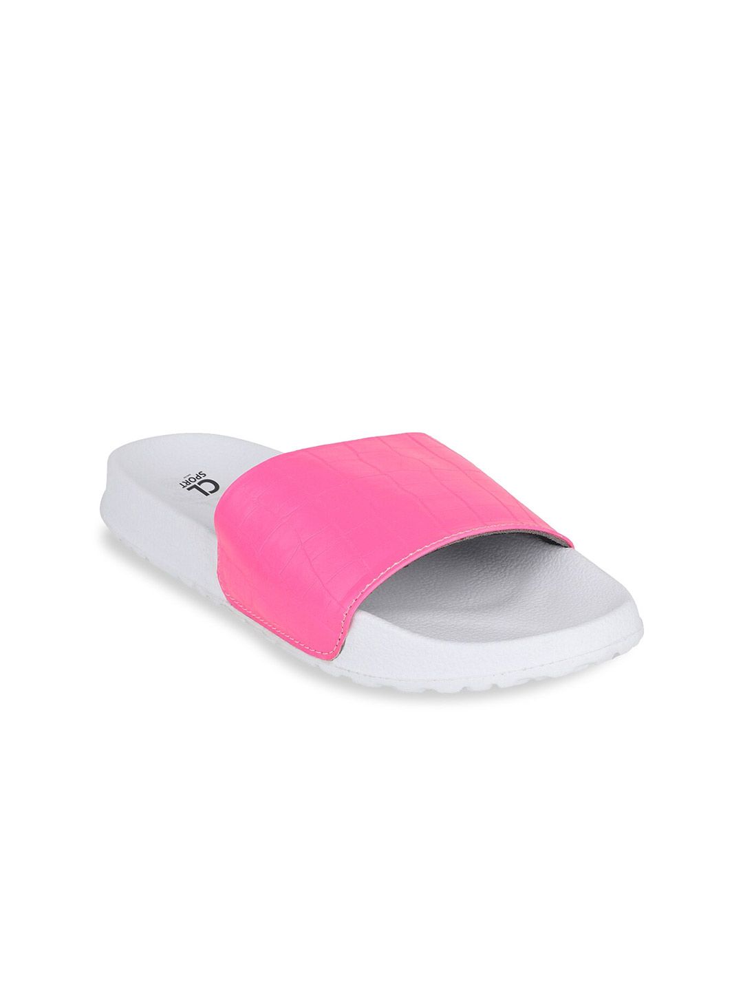 Carlton London sports Women Pink & White Sliders Price in India