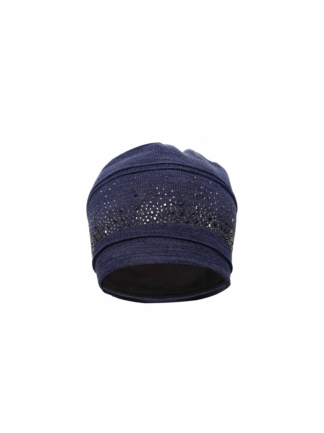 FabSeasons Women Navy Blue Embellished Beanie Price in India