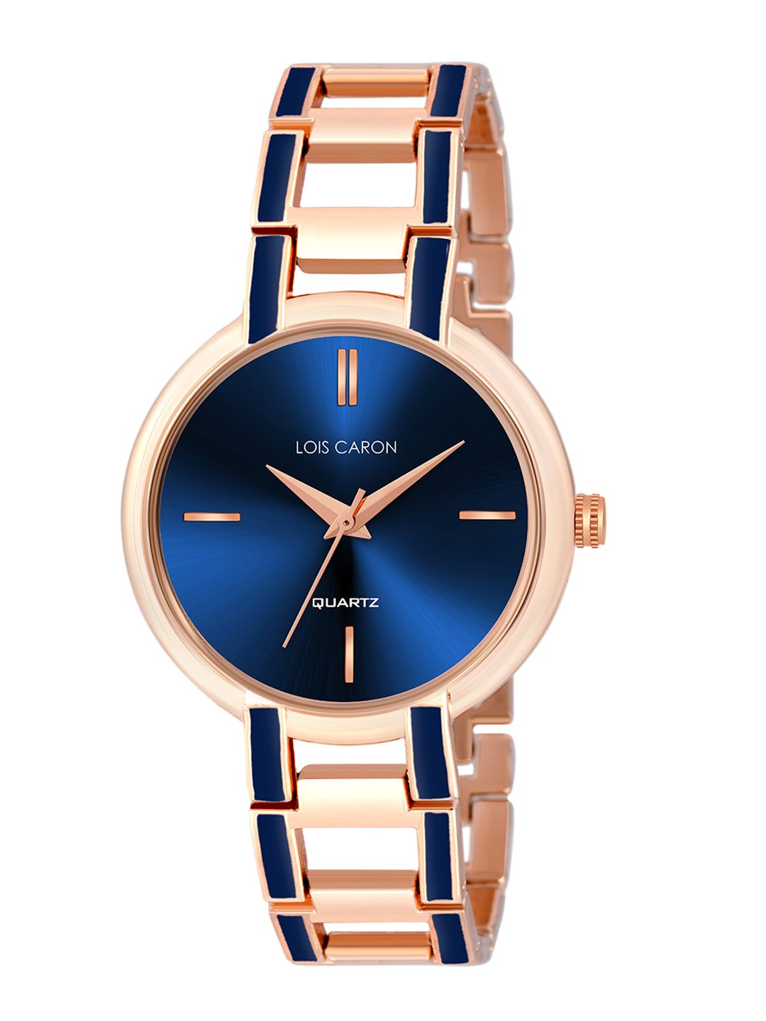 LOIS CARON Women Blue Dial & Multicoloured Stainless Steel Bracelet Style Straps Analogue Watch MLC-4682 Price in India