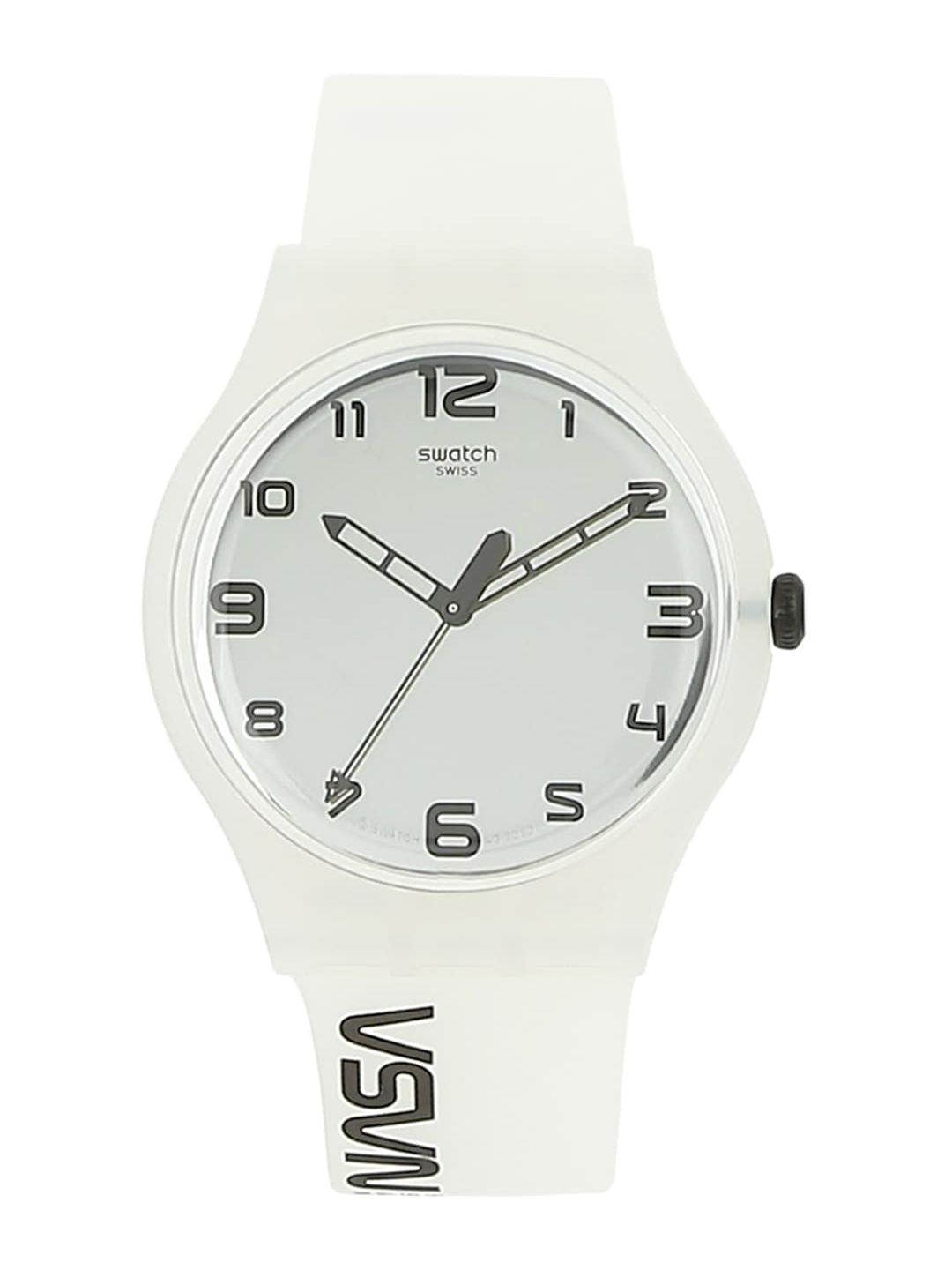 Swatch Unisex Grey Dial & Transparent Straps Analogue Watch SUOZ339 Price in India