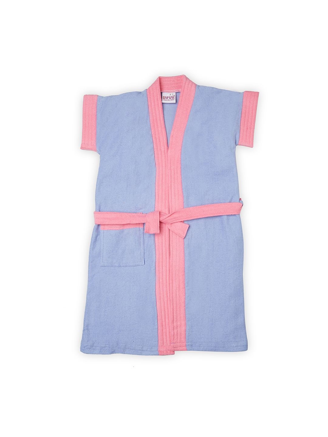 BUMZEE Girls Purple & Pink Solid Terry Cotton Bath Robe