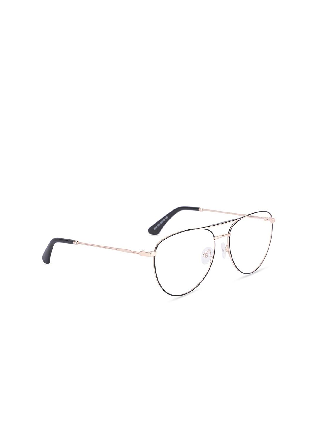 MARC LOUIS Unisex Black Aviator Frames ML8014-C1 Price in India