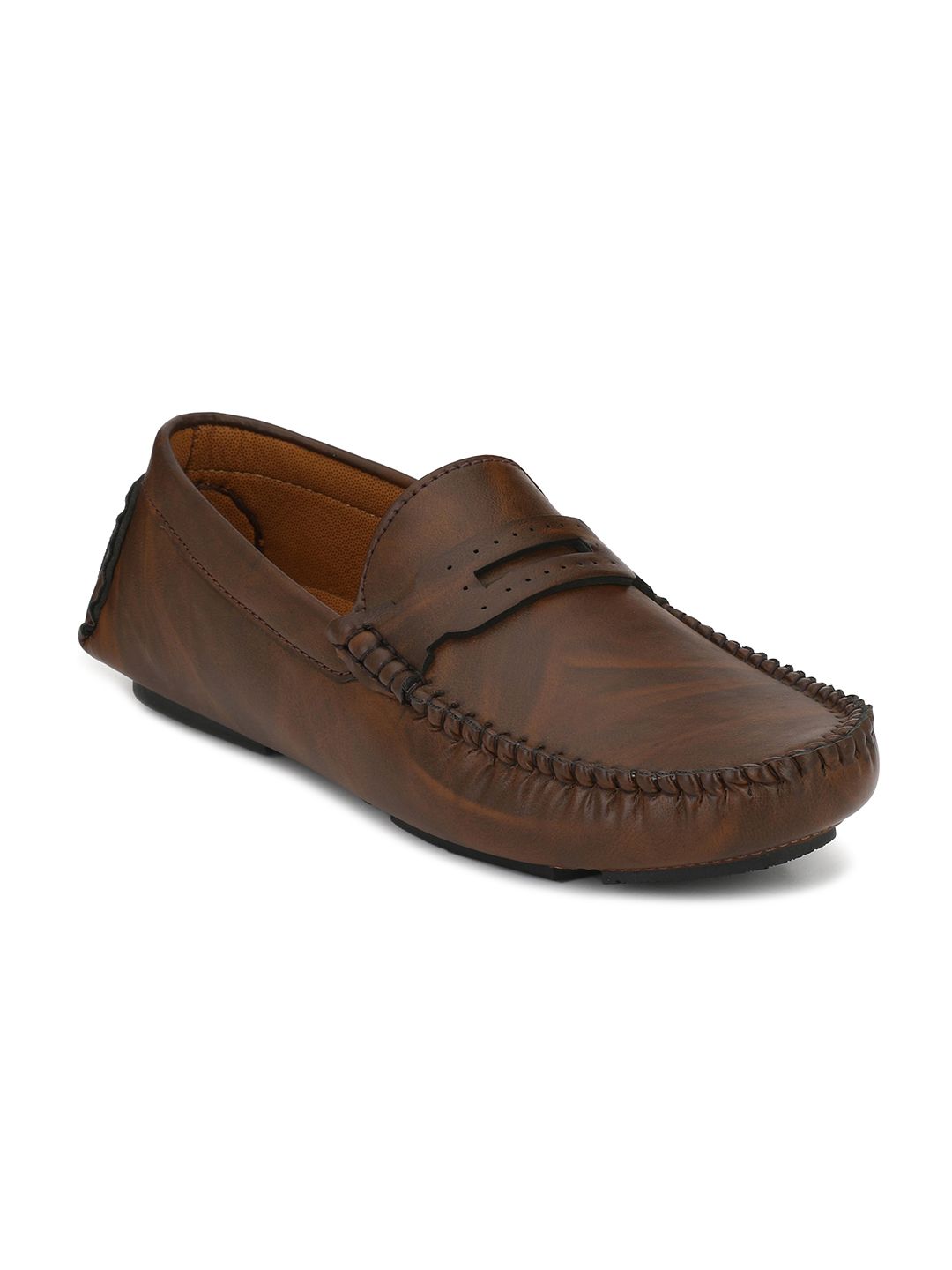 RL Rocklin Men Brown Driving Shoes