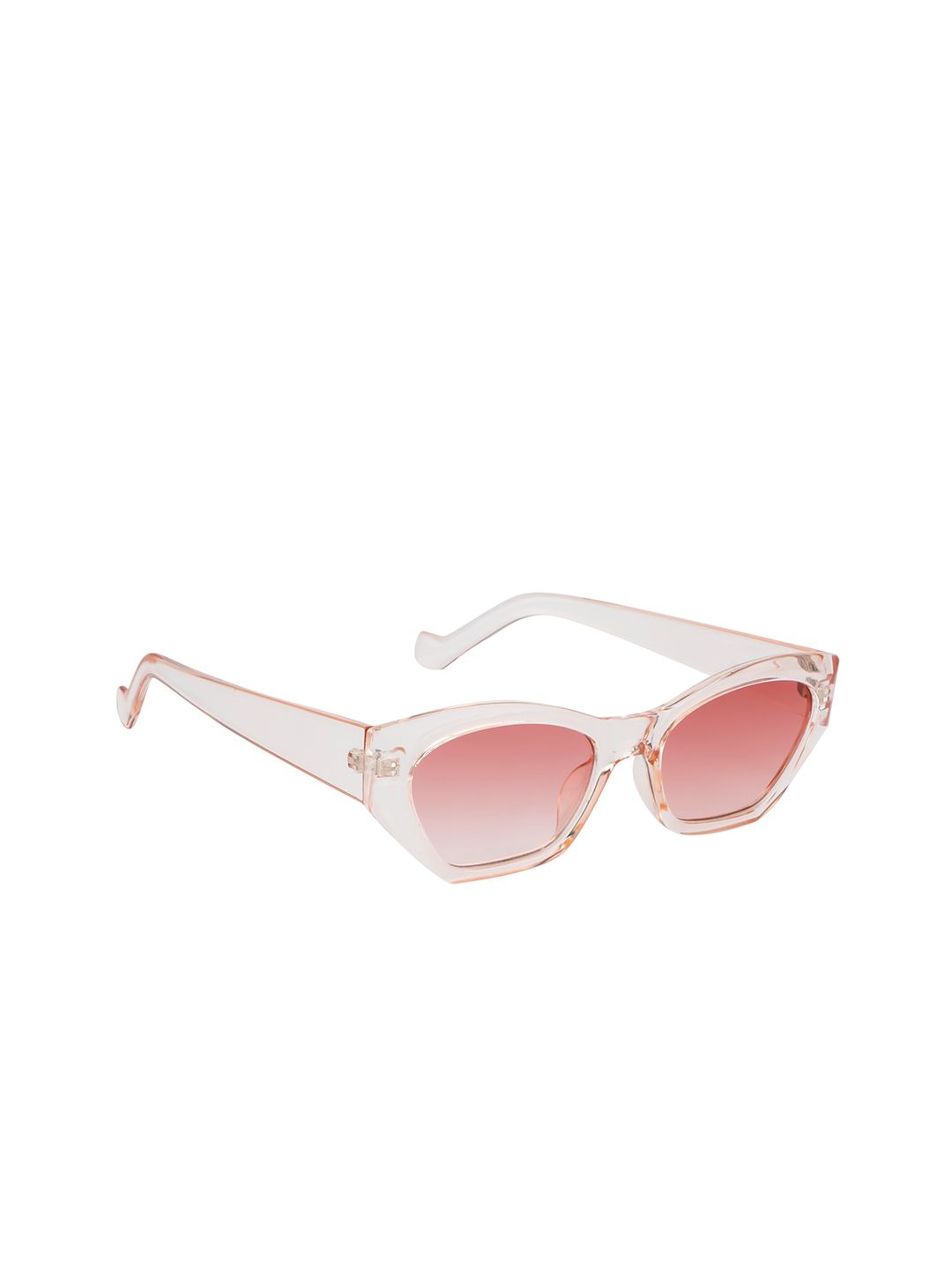 Ted Smith Women Pink Lens & Pink Cateye Sunglasses with UV Protected Lens Price in India