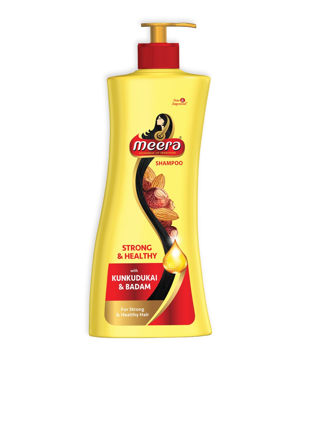 Meera GOODNESS OF TRADITION Strong & Healthy Shampoo with Kunkudukai and Badam 650ml Price in India