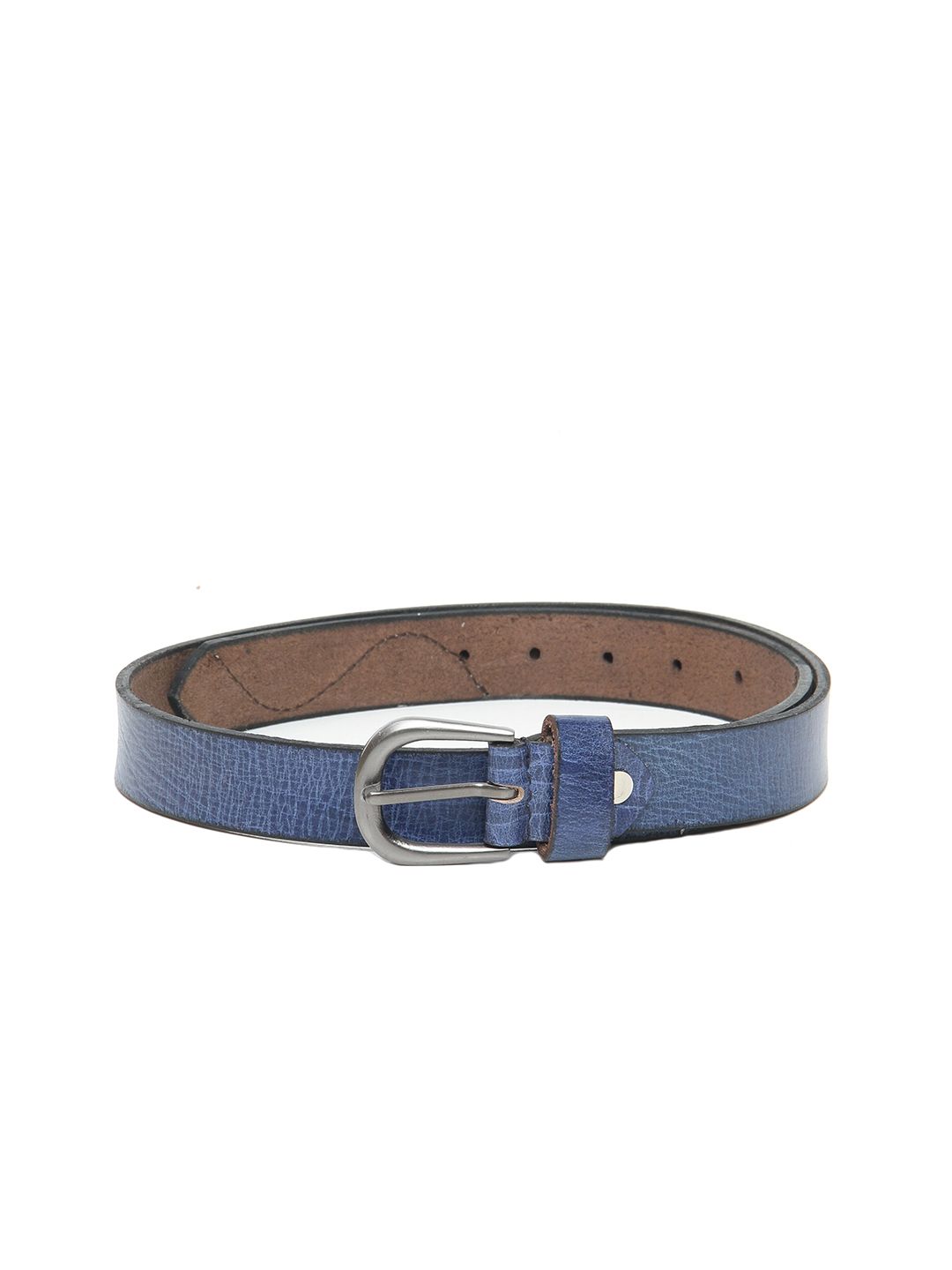 Calvadoss Women Blue Textured Premium Leather Belt Price in India