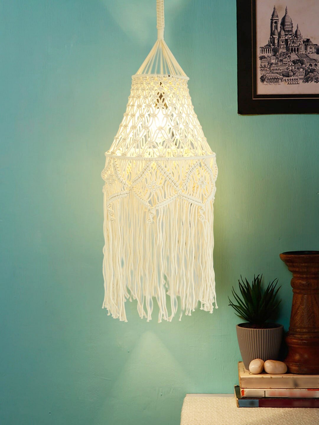 BELLA TRUE Beige Macarme Ceiling Lamp Price in India