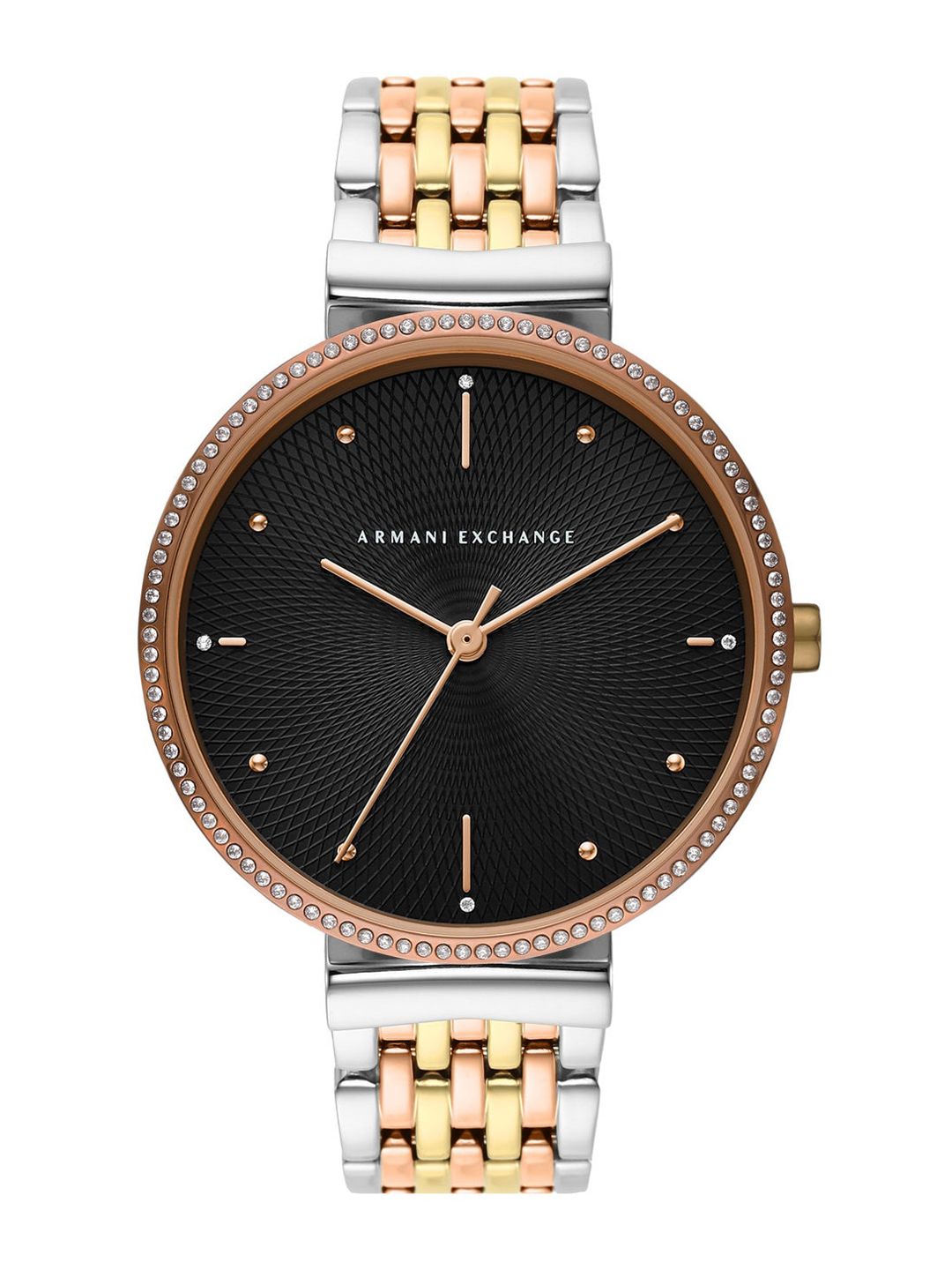 Women Stainless Steel Straps Watch Armani Exchange Women Black Bracelet Style Analogue Watch AX5911