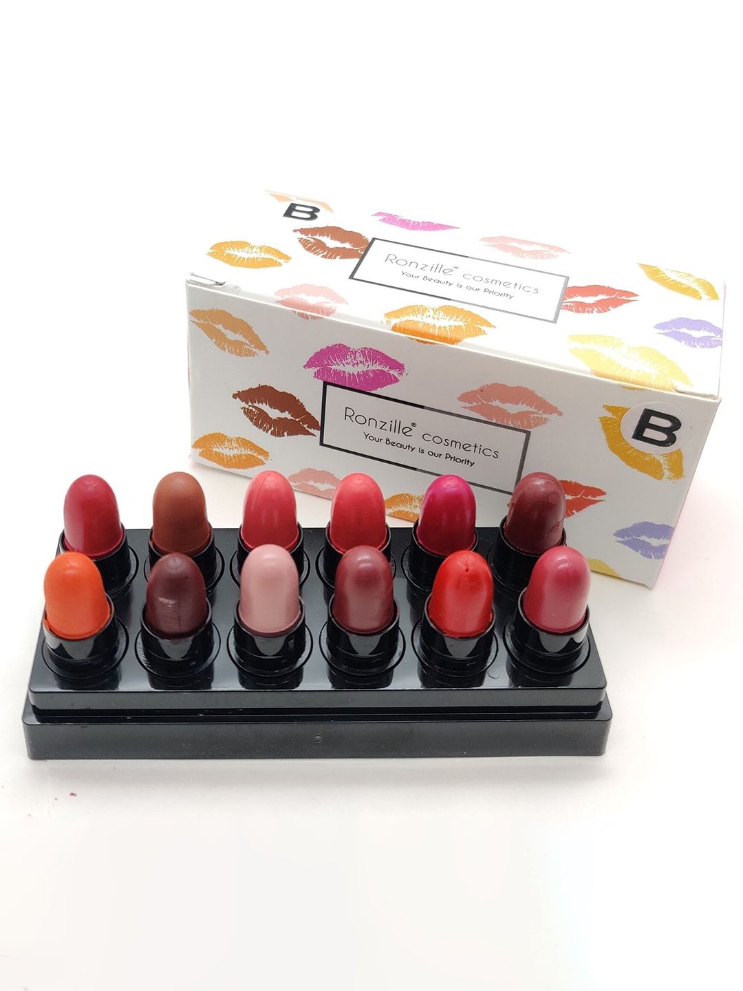 Ronzille Multicolor Bullet Mini Lipstick Set-12 Shades Price in India