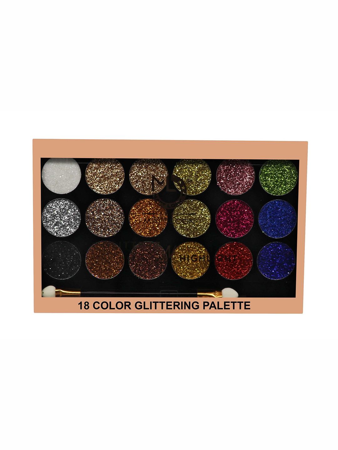 MATTLOOK Glitterz N Highlight 18 Colour Glittering Eyeshadow Palette, Unique Edition Price in India